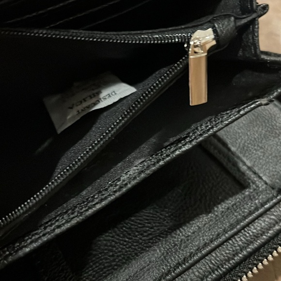 Betsey Johnson Pink and Black Rose Wristlet Wallet - Picture 6 of 6